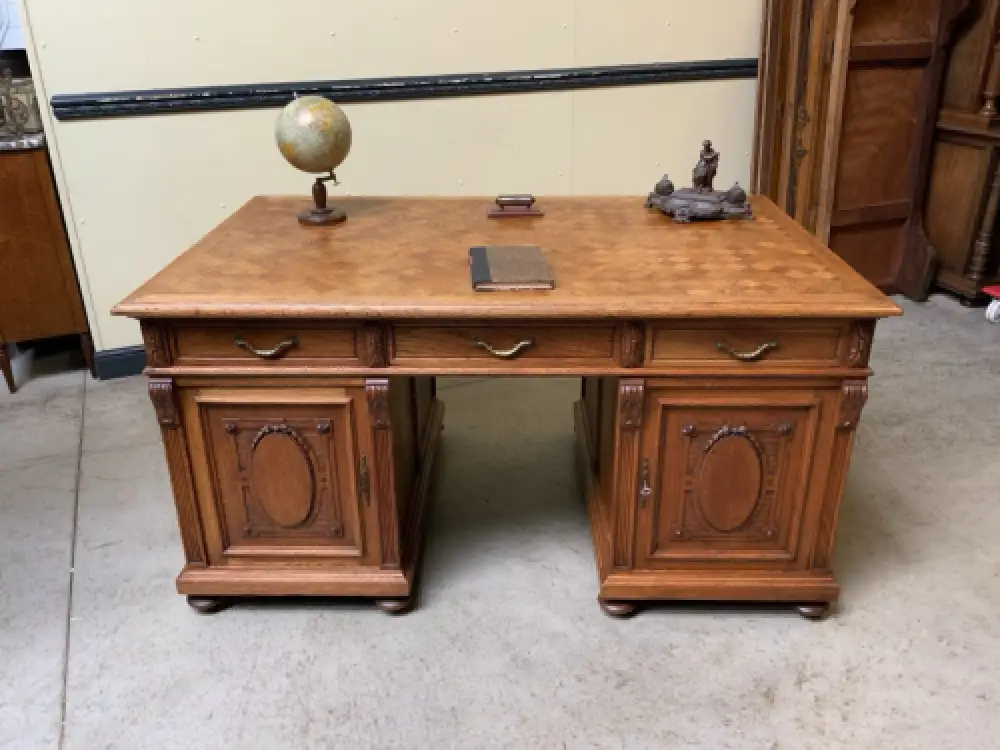 Antik - frei aufstellbarer Schreibtisch - Jugendstil - Lieferung möglich! 11