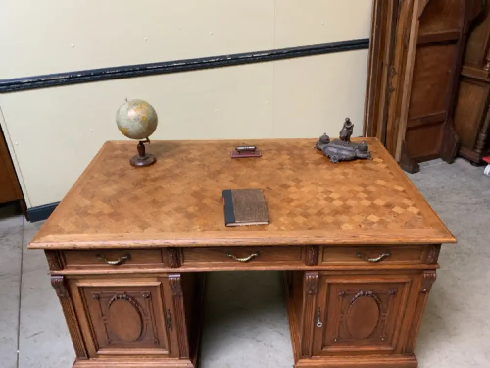 Antik - frei aufstellbarer Schreibtisch - Jugendstil - Lieferung möglich! 12