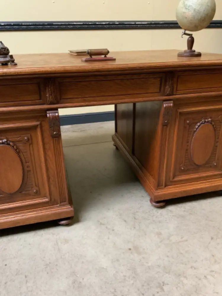 Antik - frei aufstellbarer Schreibtisch - Jugendstil - Lieferung möglich! 16