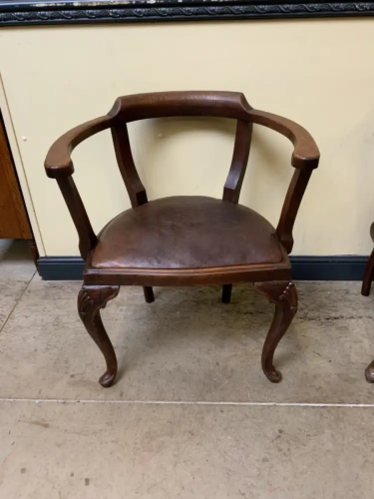 Antik - Doppelseitiger Schreibtisch mit 2 Armstühle - Lieferung möglich! 17