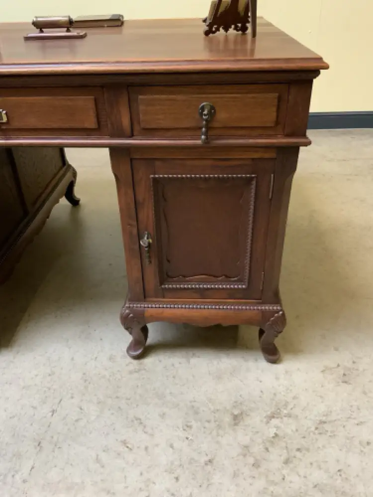 Antik - Doppelseitiger Schreibtisch mit 2 Armstühle - Lieferung möglich! 20