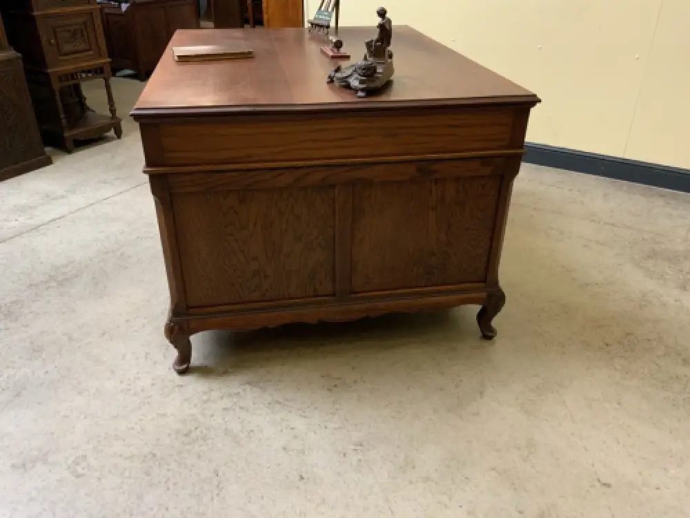 Antik - Doppelseitiger Schreibtisch mit 2 Armstühle - Lieferung möglich! 6