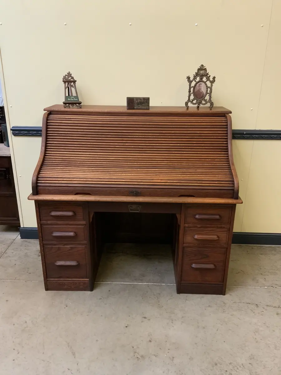 Antik - Imposanter Jugendstil Rolladen Schreibtisch - Lieferung möglich!