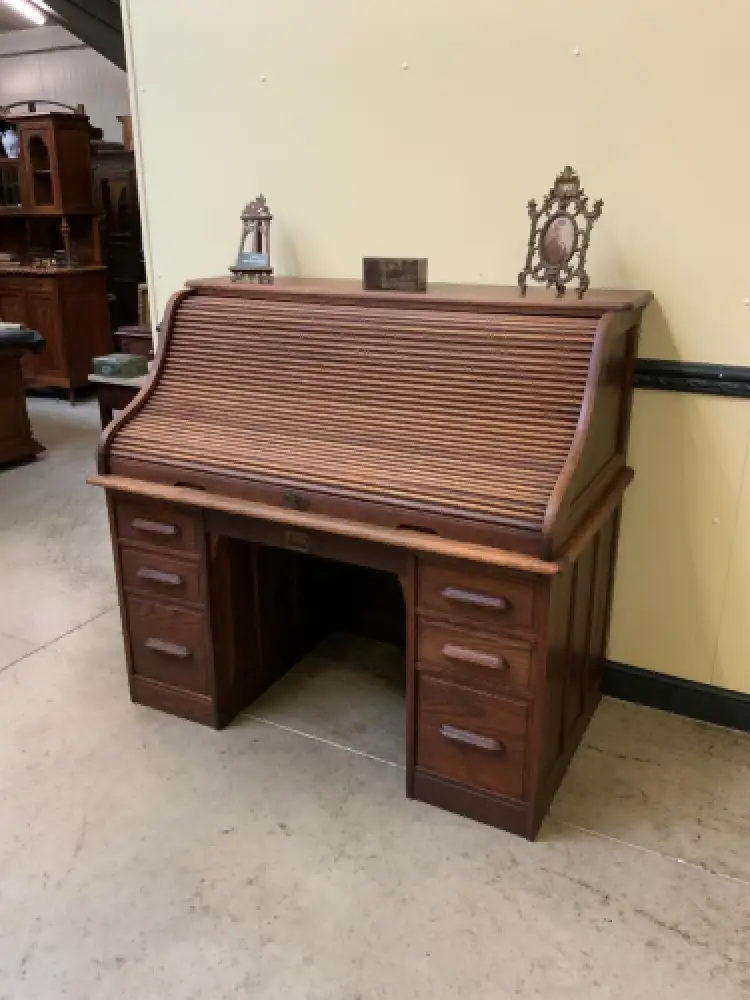 Antik - Imposanter Jugendstil Rolladen Schreibtisch - Lieferung möglich! 1