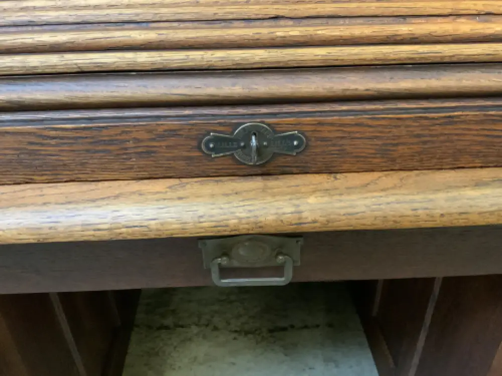 Antik - Imposanter Jugendstil Rolladen Schreibtisch - Lieferung möglich! 13