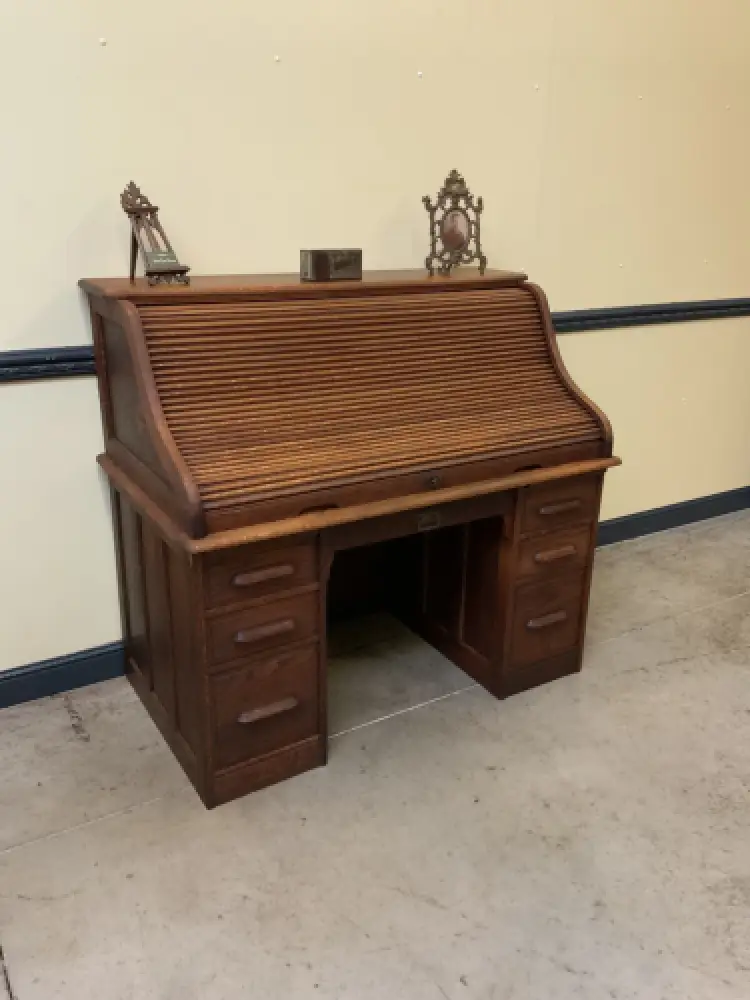 Antik - Imposanter Jugendstil Rolladen Schreibtisch - Lieferung möglich! 2
