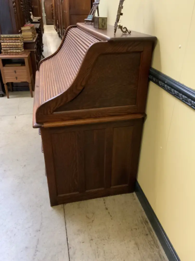 Antik - Imposanter Jugendstil Rolladen Schreibtisch - Lieferung möglich! 3