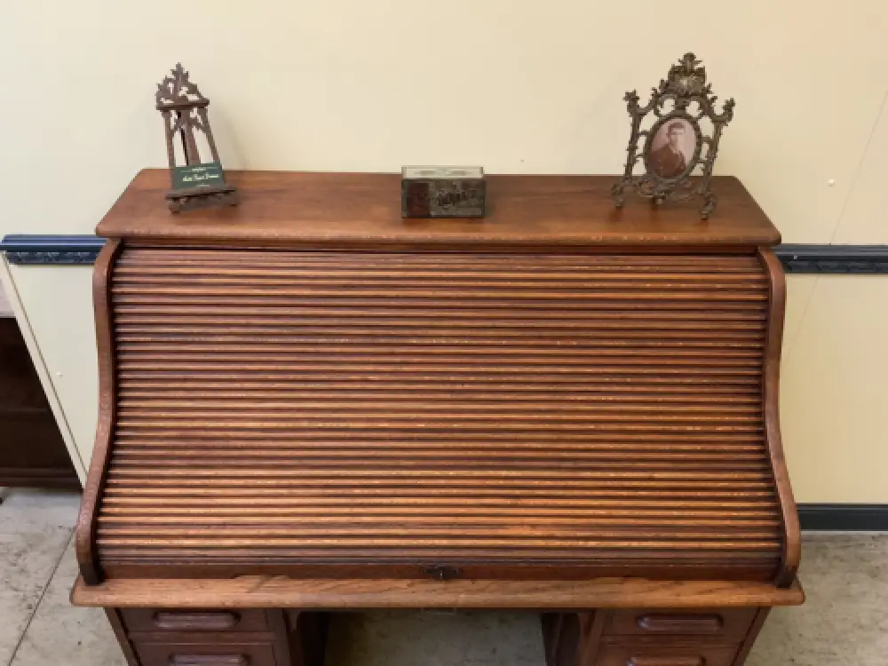 Antik - Imposanter Jugendstil Rolladen Schreibtisch - Lieferung möglich! 7
