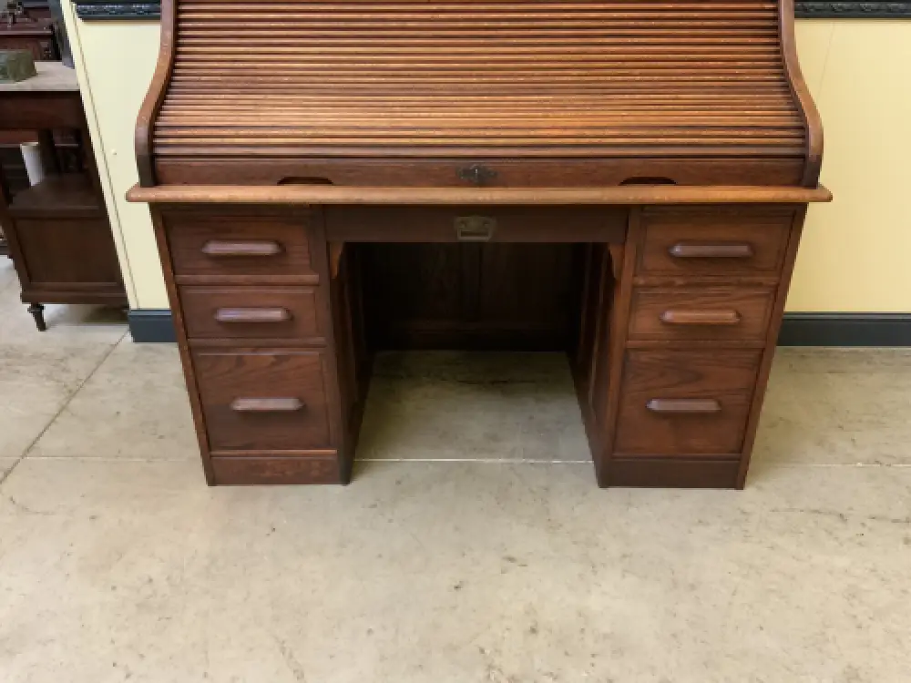 Antik - Imposanter Jugendstil Rolladen Schreibtisch - Lieferung möglich! 8