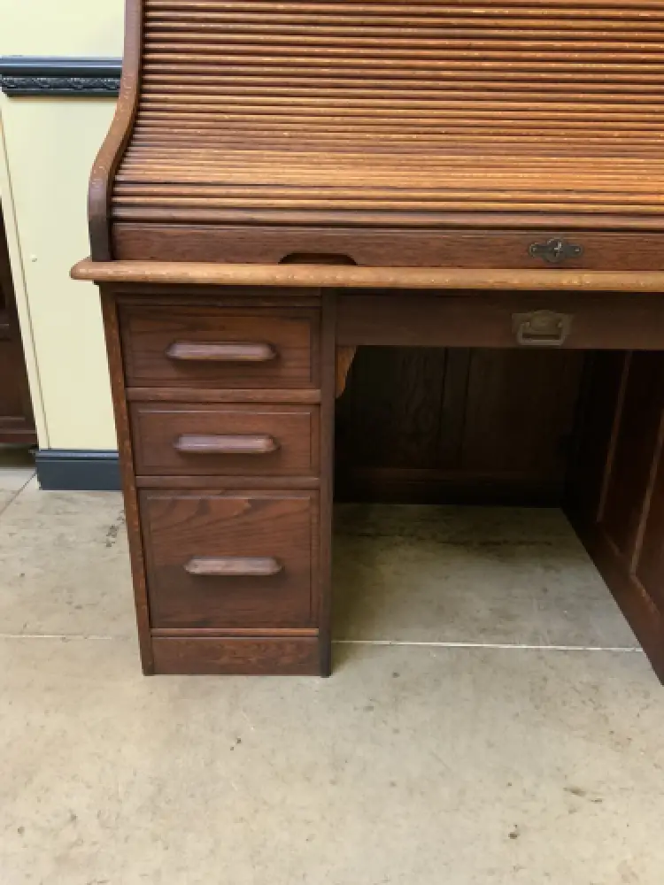 Antik - Imposanter Jugendstil Rolladen Schreibtisch - Lieferung möglich! 9