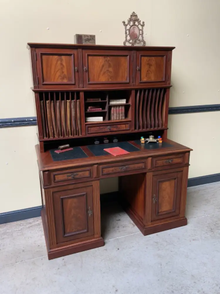 Antiker traumhafter Gründerzeit nußbaum Schreibtisch,- Lieferung möglich! 2