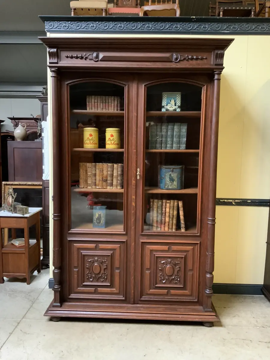 Antiker imposanter Gründerzeit Bücherschrank, Vitrine - Lieferung möglich!