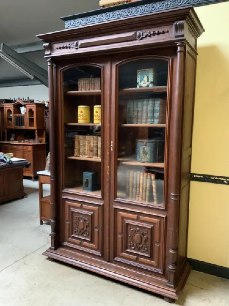 Antiker imposanter Gründerzeit Bücherschrank, Vitrine - Lieferung möglich! 1