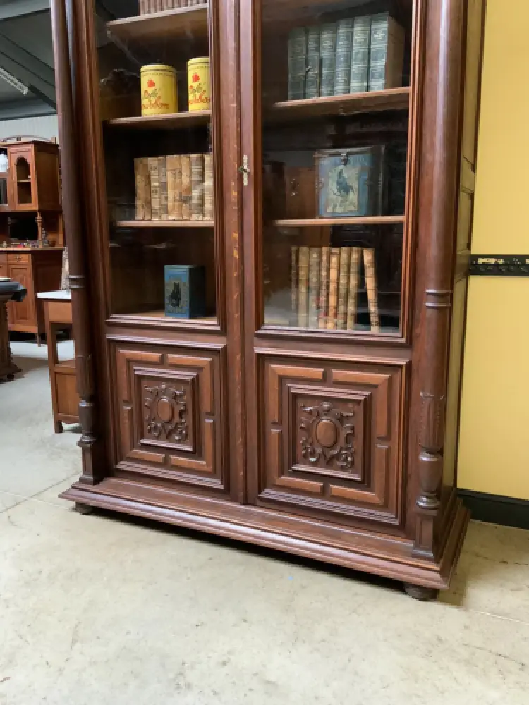 Antiker imposanter Gründerzeit Bücherschrank, Vitrine - Lieferung möglich! 10
