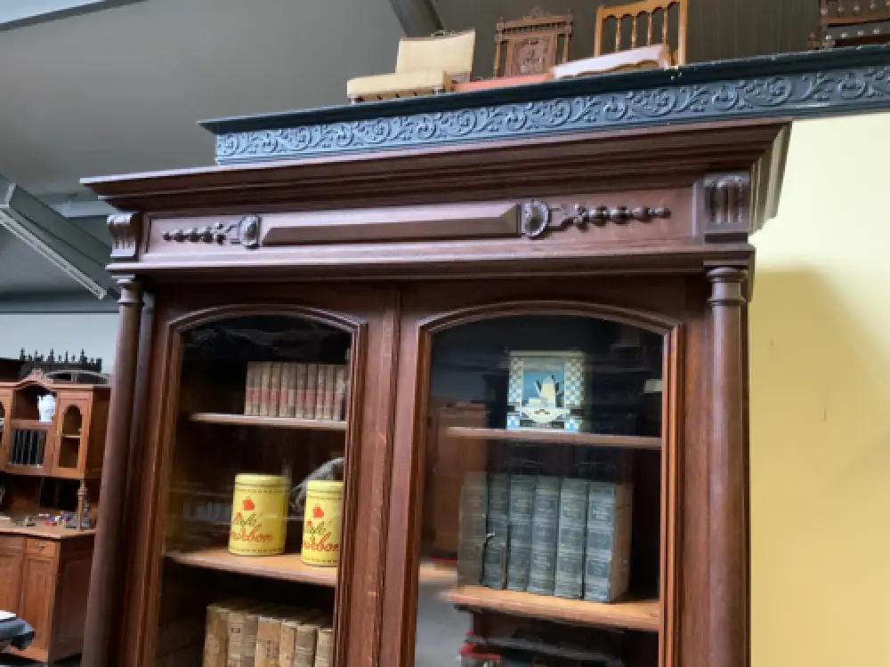 Antiker imposanter Gründerzeit Bücherschrank, Vitrine - Lieferung möglich! 12