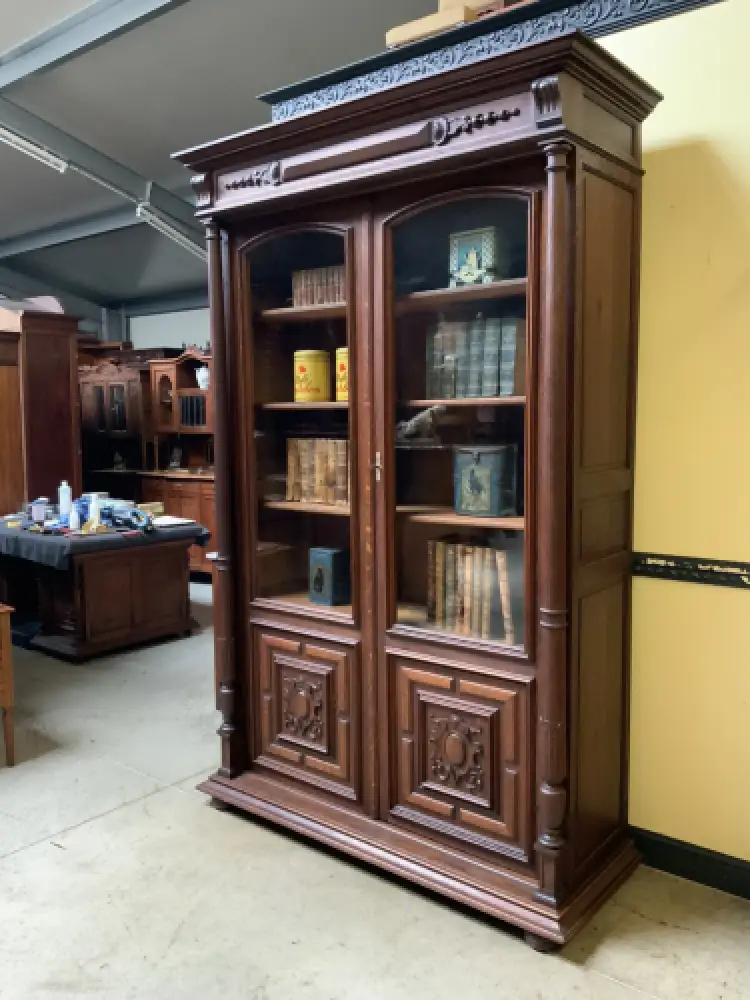 Antiker imposanter Gründerzeit Bücherschrank, Vitrine - Lieferung möglich! 3