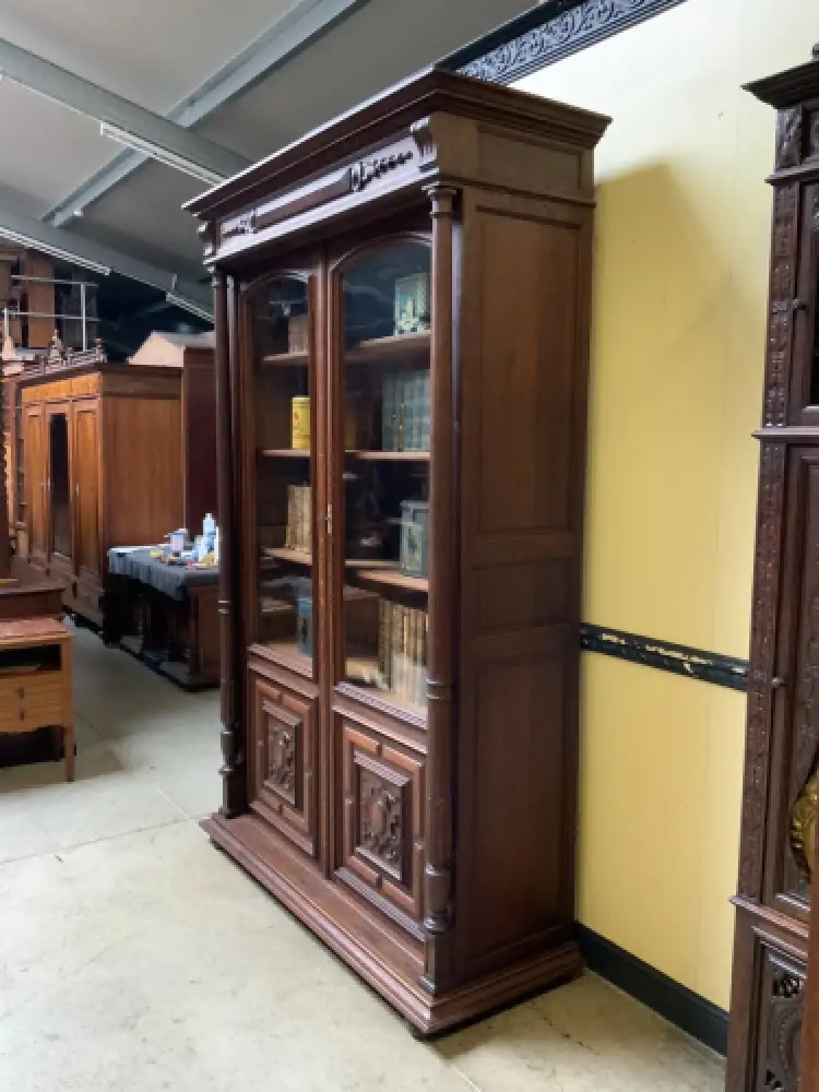 Antiker imposanter Gründerzeit Bücherschrank, Vitrine - Lieferung möglich! 4