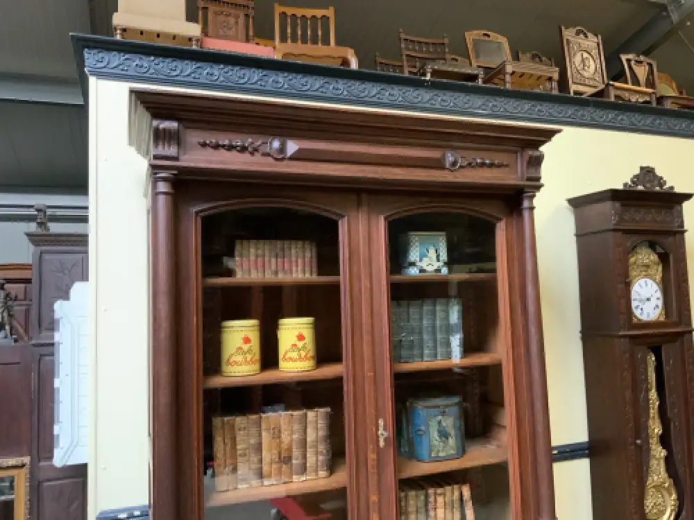 Antiker imposanter Gründerzeit Bücherschrank, Vitrine - Lieferung möglich! 6