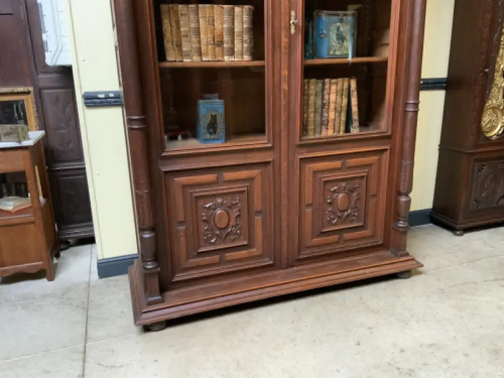 Antiker imposanter Gründerzeit Bücherschrank, Vitrine - Lieferung möglich! 7