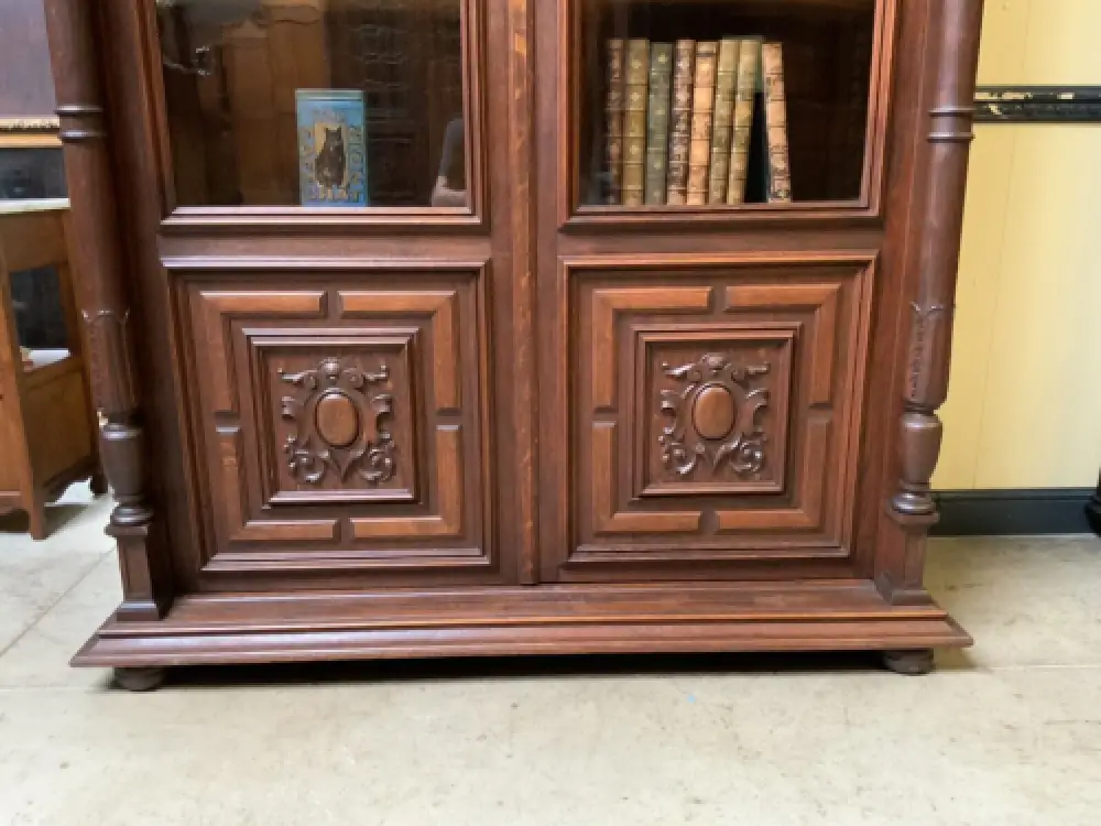 Antiker imposanter Gründerzeit Bücherschrank, Vitrine - Lieferung möglich! 8