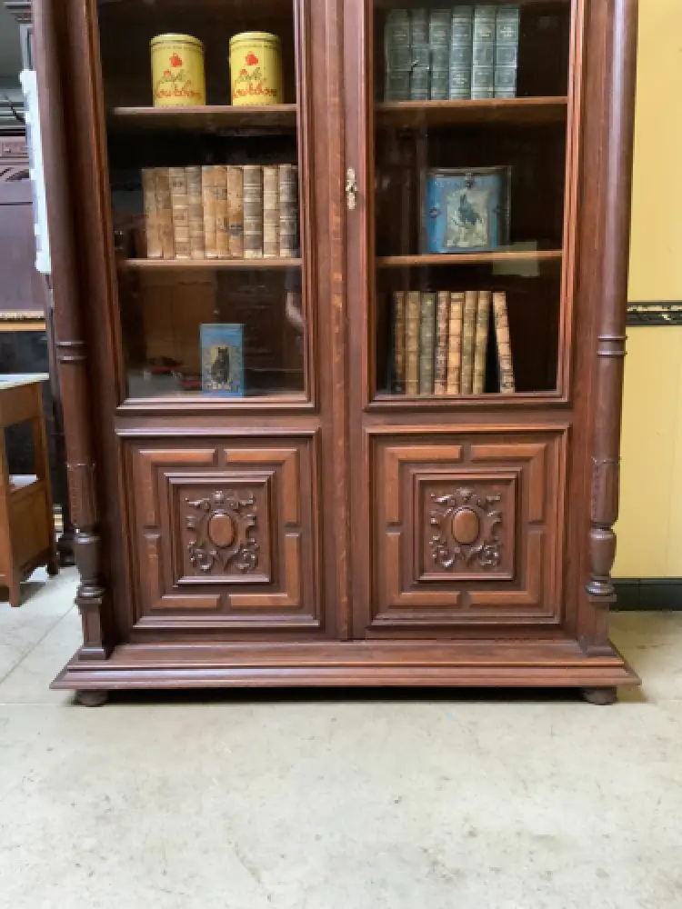 Antiker imposanter Gründerzeit Bücherschrank, Vitrine - Lieferung möglich! 9