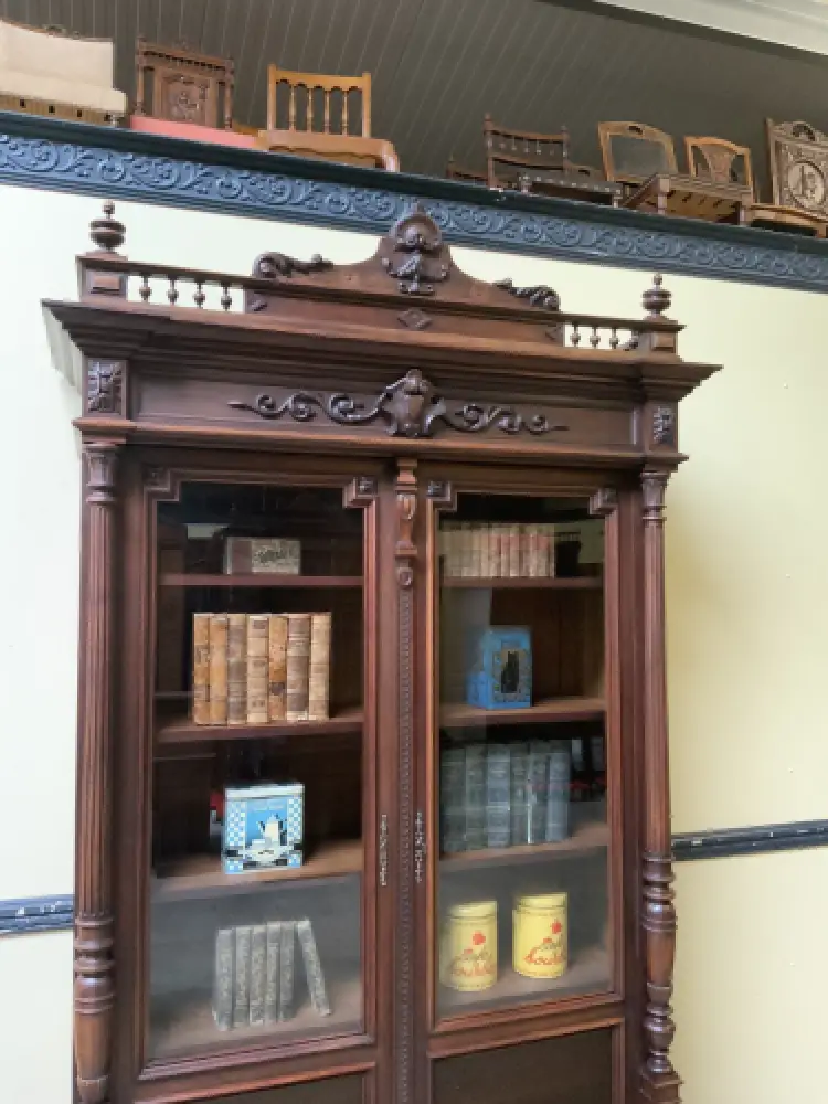 Antiker Jugendstil Geschirrschrank, Vitrine, Bücherschrank - Lieferung möglich! 10