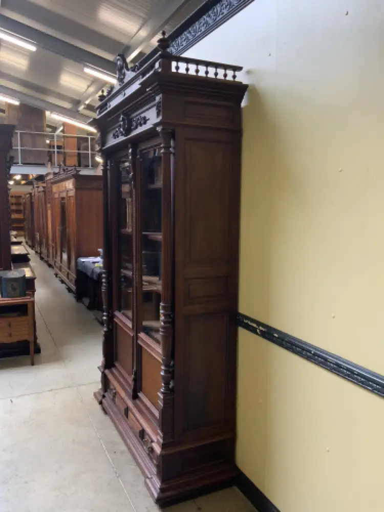 Antiker Jugendstil Geschirrschrank, Vitrine, Bücherschrank - Lieferung möglich! 4