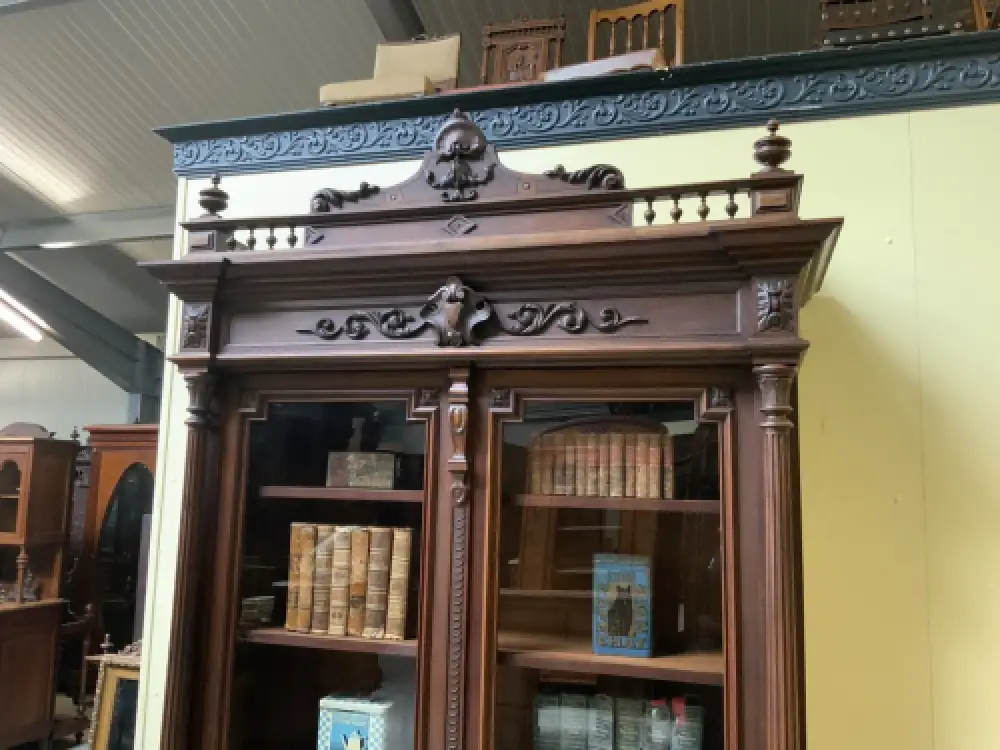 Antiker Jugendstil Geschirrschrank, Vitrine, Bücherschrank - Lieferung möglich! 8