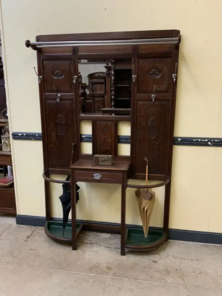 Antike Art Deco Garderobe mit  Schub - Traumhaft - Lieferung möglich! 0