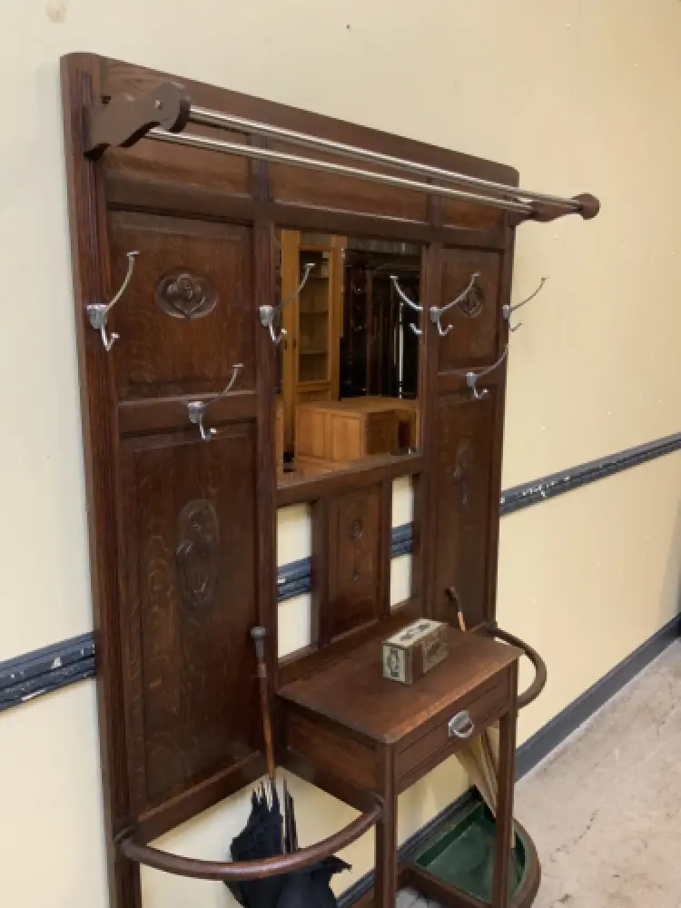 Antike Art Deco Garderobe mit  Schub - Traumhaft - Lieferung möglich! 10