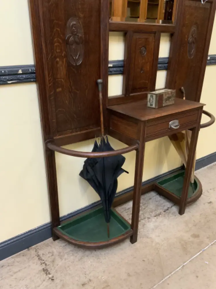 Antike Art Deco Garderobe mit  Schub - Traumhaft - Lieferung möglich! 14