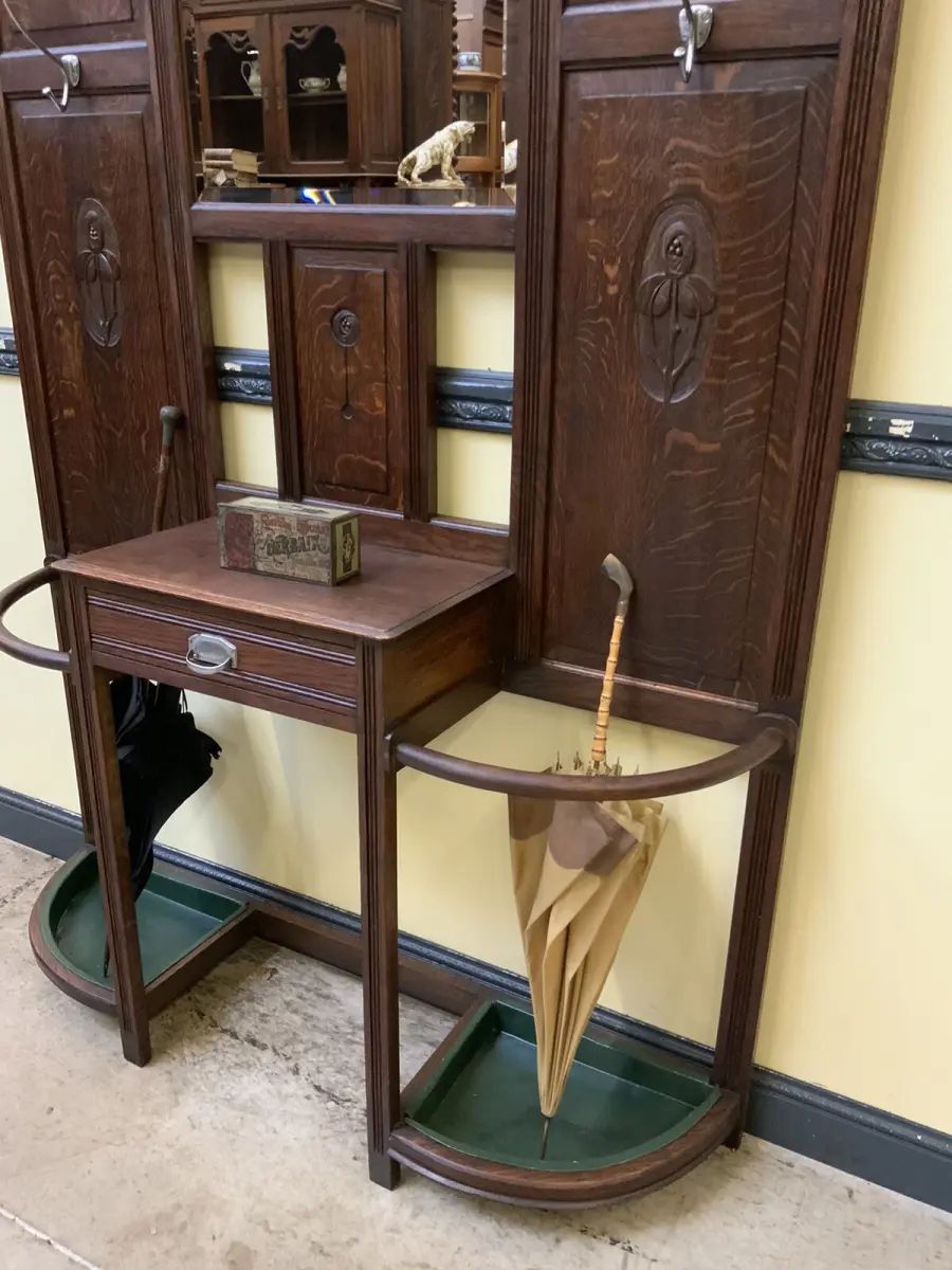 Antike Art Deco Garderobe mit  Schub - Traumhaft - Lieferung möglich! 15