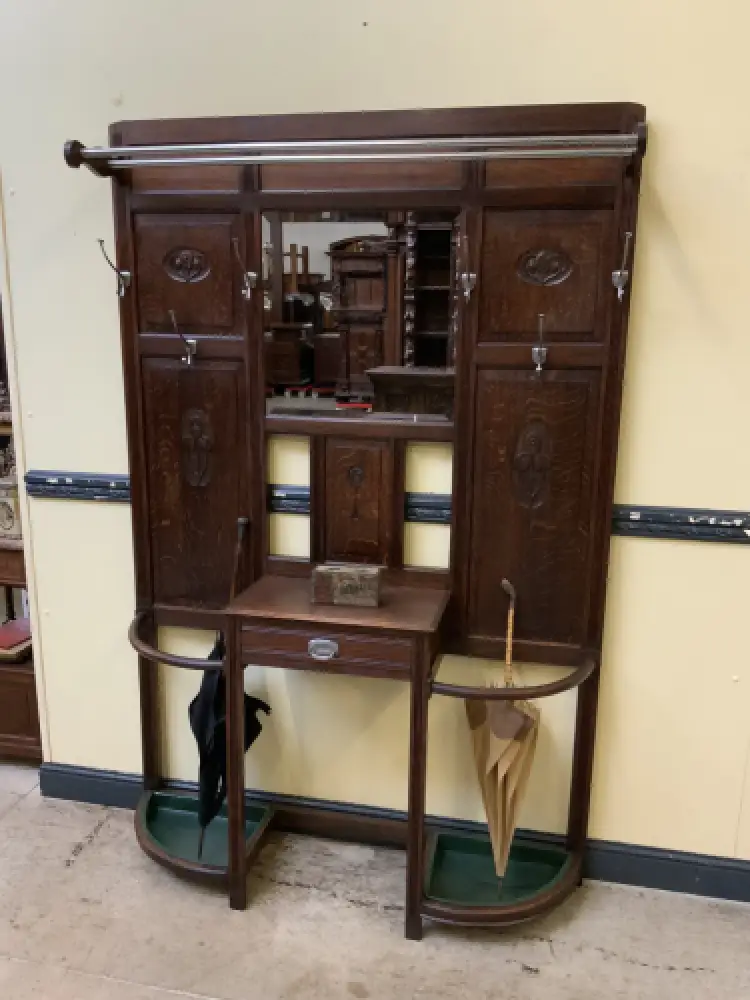 Antike Art Deco Garderobe mit  Schub - Traumhaft - Lieferung möglich! 16