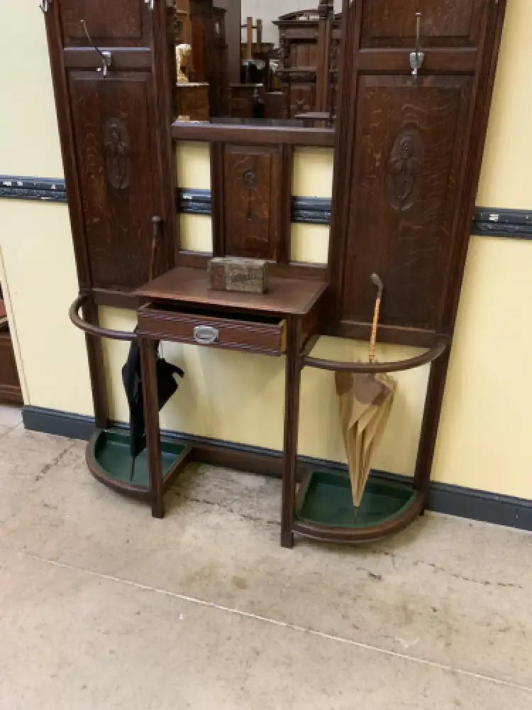 Antike Art Deco Garderobe mit  Schub - Traumhaft - Lieferung möglich! 18