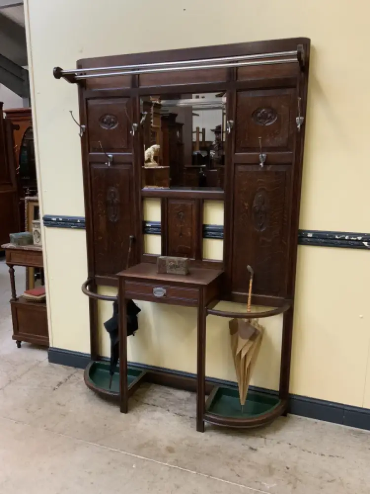 Antike Art Deco Garderobe mit  Schub - Traumhaft - Lieferung möglich! 2