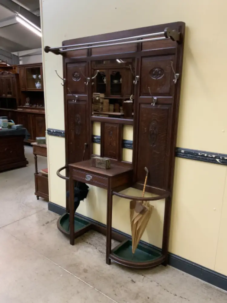 Antike Art Deco Garderobe mit  Schub - Traumhaft - Lieferung möglich! 3