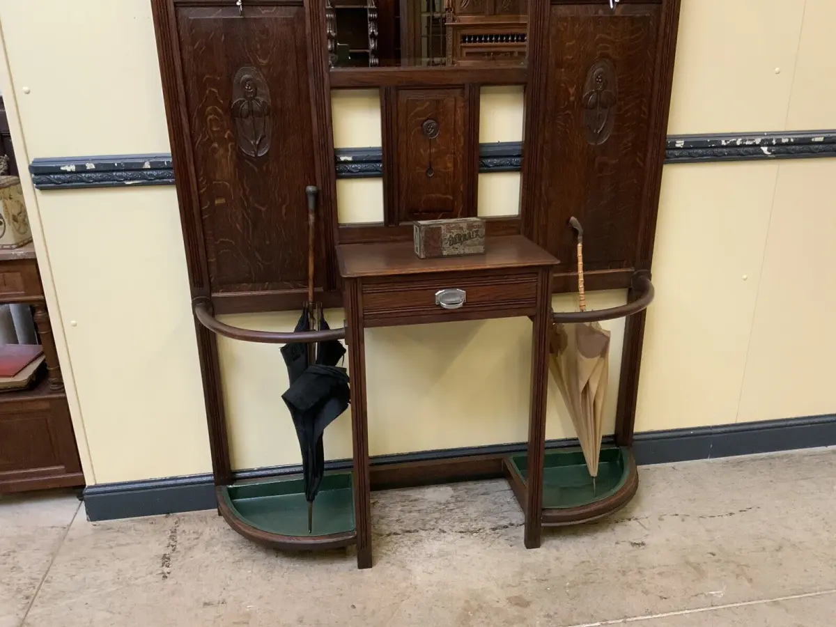 Antike Art Deco Garderobe mit  Schub - Traumhaft - Lieferung möglich! 5