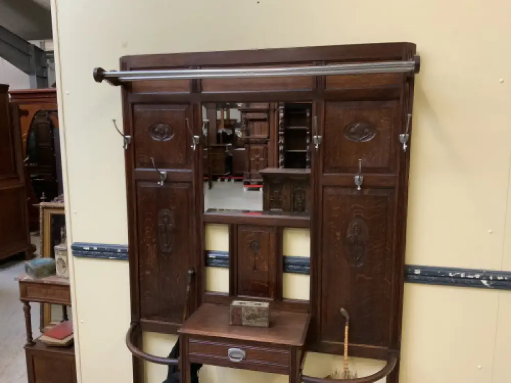 Antike Art Deco Garderobe mit  Schub - Traumhaft - Lieferung möglich! 7