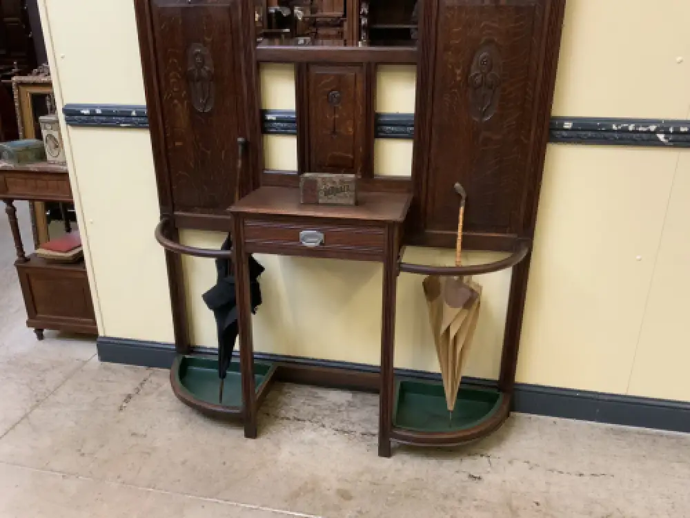 Antike Art Deco Garderobe mit  Schub - Traumhaft - Lieferung möglich! 8