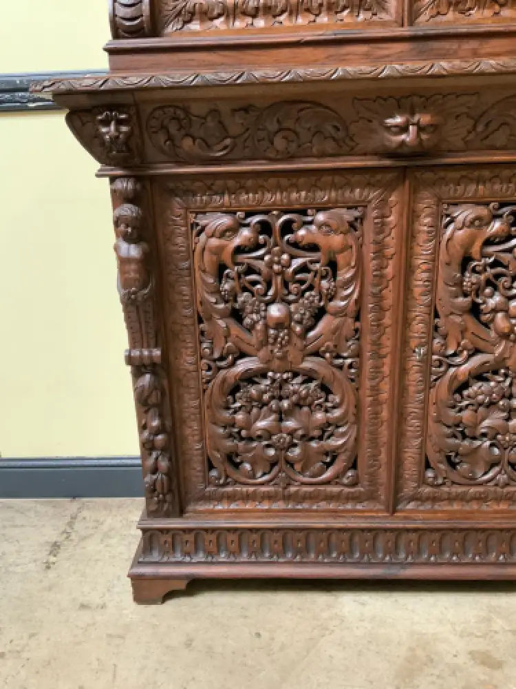 Antike Neorenaissance Vitrine, Bücherschrank  -  Lieferung möglich! 18