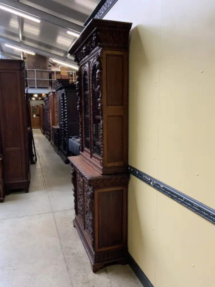 Antike Neorenaissance Vitrine, Bücherschrank  -  Lieferung möglich! 5