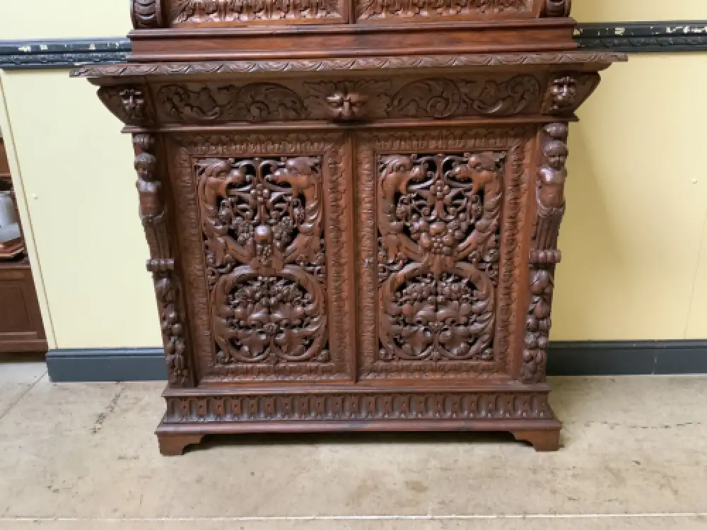 Antike Neorenaissance Vitrine, Bücherschrank  -  Lieferung möglich! 9