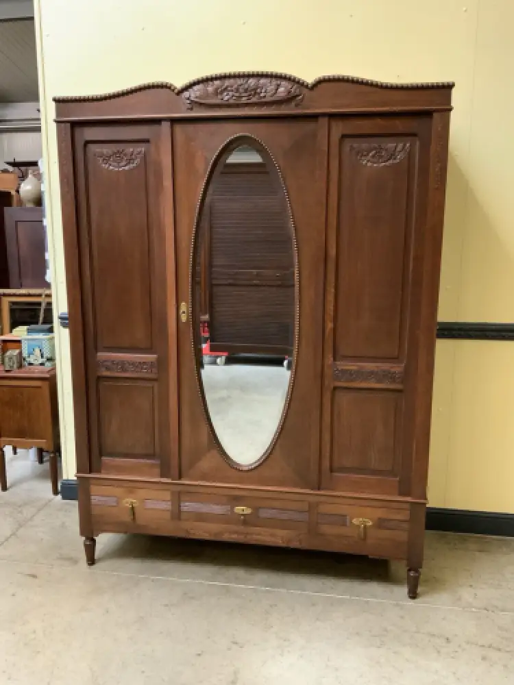 Antiker Jugendstil  Kleiderschrank, Garderobenschrank  - Lieferung möglich! 0