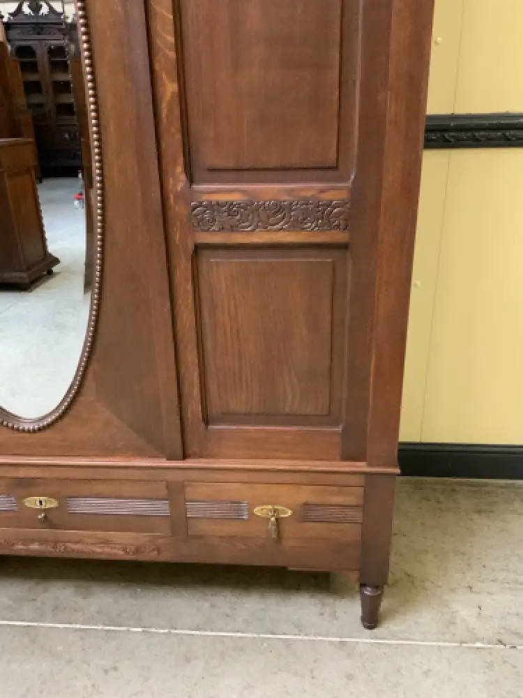 Antiker Jugendstil  Kleiderschrank, Garderobenschrank  - Lieferung möglich! 15
