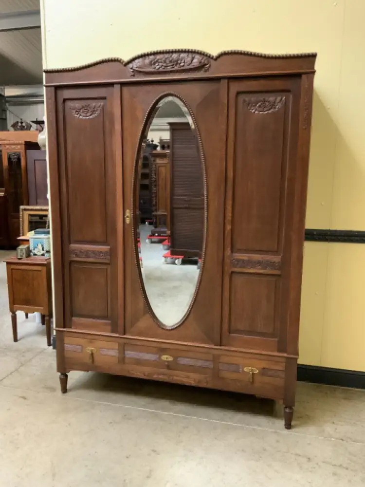 Antiker Jugendstil  Kleiderschrank, Garderobenschrank  - Lieferung möglich! 3