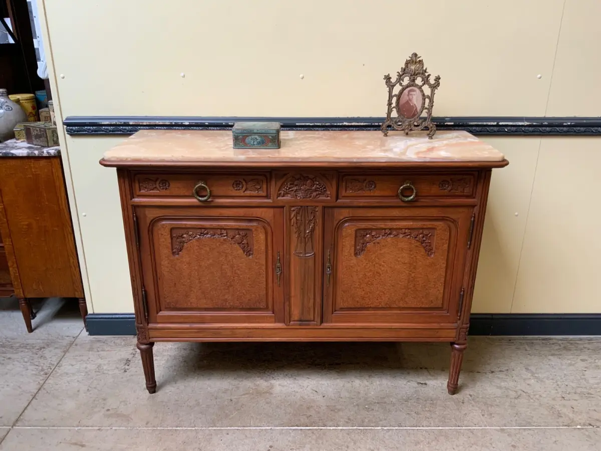 Antike Jugendstil Nußbaum Anrichte, Kommode, Buffet - Lieferung möglich!