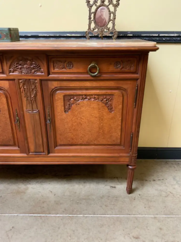 Antike Jugendstil Nußbaum Anrichte, Kommode, Buffet - Lieferung möglich! 10