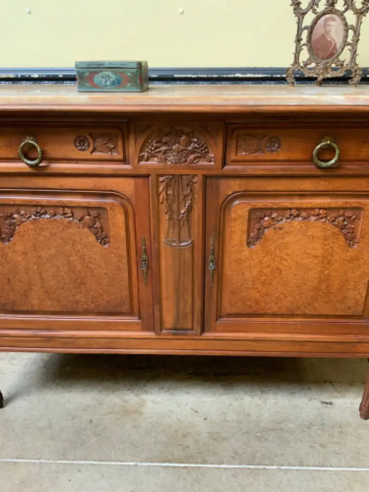 Antike Jugendstil Nußbaum Anrichte, Kommode, Buffet - Lieferung möglich! 11