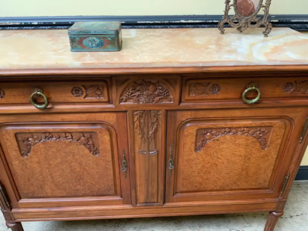 Antike Jugendstil Nußbaum Anrichte, Kommode, Buffet - Lieferung möglich! 13