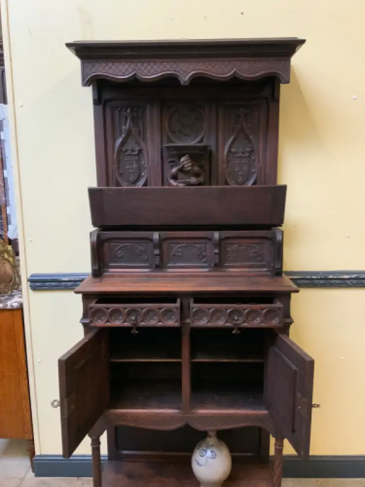 Antik - Vertiko, Anrichte, Buffet - Neogotik - Lieferung möglich! 16